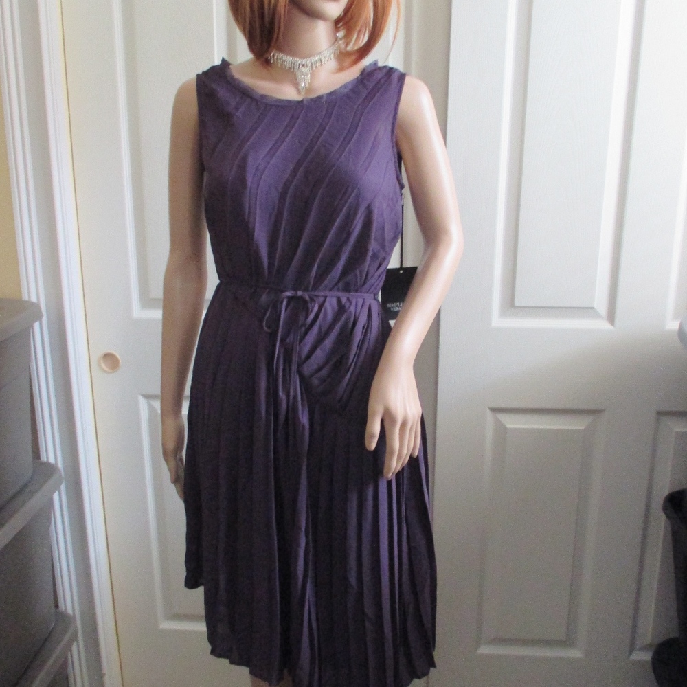 4/$10 item🤑 NWT - VERA WANG purple dress - sz XL Petite - $68.